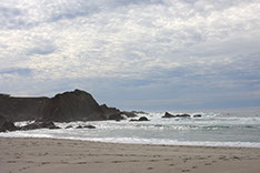 photo of one of the beaches at the Mendocino Coast just a short walk from our guest room.
