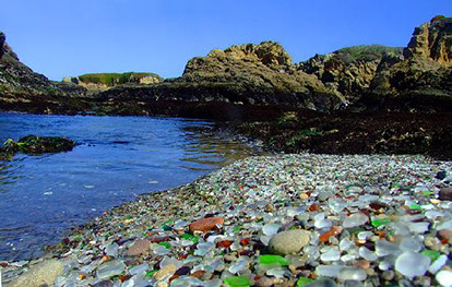 photo of glass beach