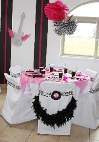 photo of decorations at a little girls birthday party.